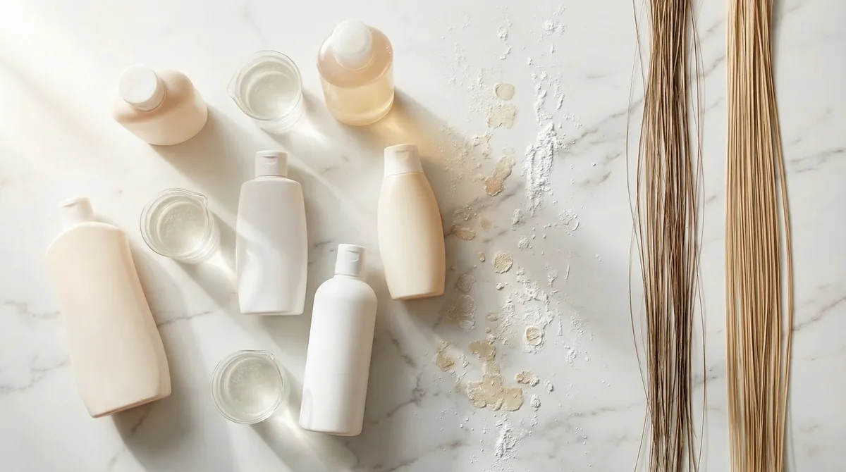 Comparison of chelating shampoos tested in hard water with mineral deposit samples