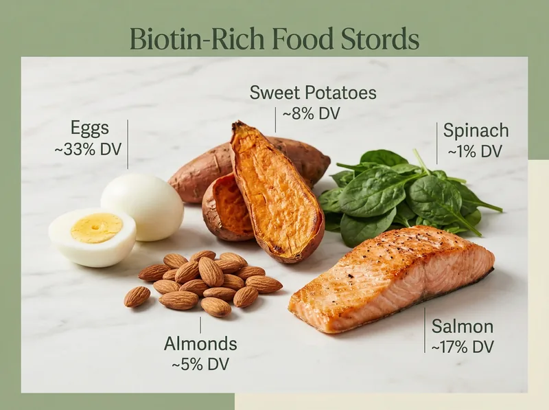 Infographic showing biotin deficiency prevalence rates across different populations with research citations